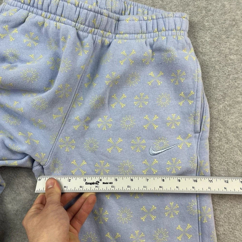 Nike NSW Club AOP Fleece Pants Pants Mens Size XS Blue Chill Snowflake Pattern‎
